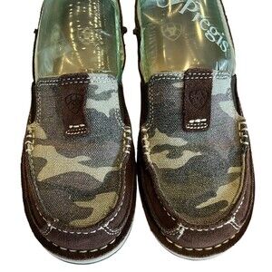 Ariat Cruiser Shoes  Womens Camo Slip on Sz 6.5B Style 10029749 Brown Gr…